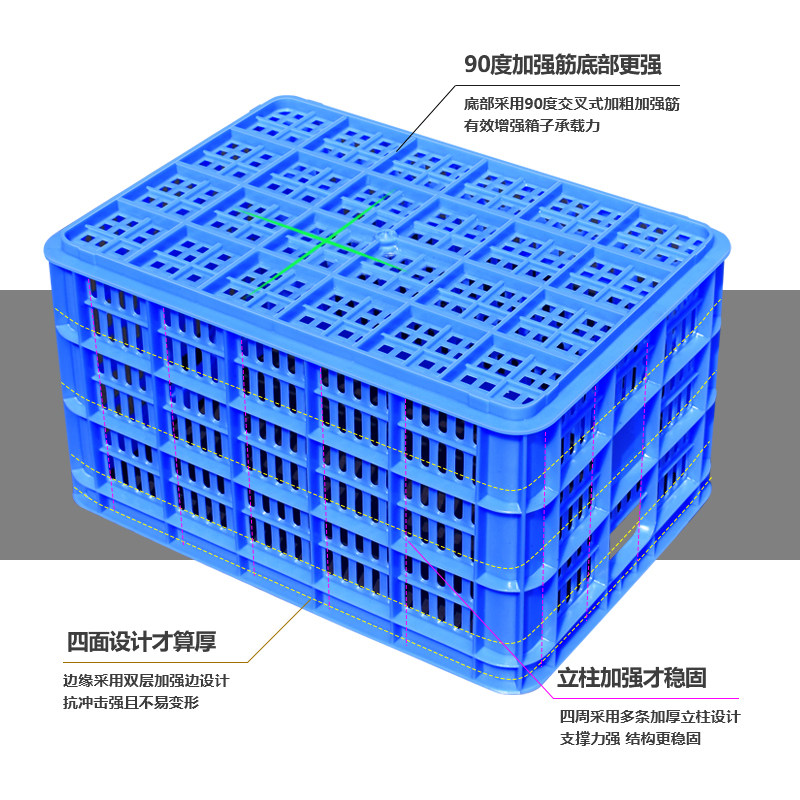 塑料框周转筐收纳筐大号胶筐长方形大篮子水果框筐周转箱蔬菜胶箩,收纳整理,收纳箱,淘宝优惠券,粉丝福利购,淘宝优惠卷
