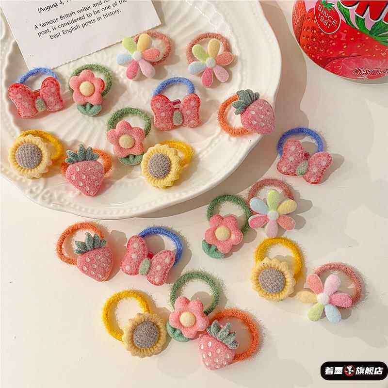 儿童可爱高发圈宝宝扎头发饰婴儿头绳小女孩拇指弹不伤发皮筋新款