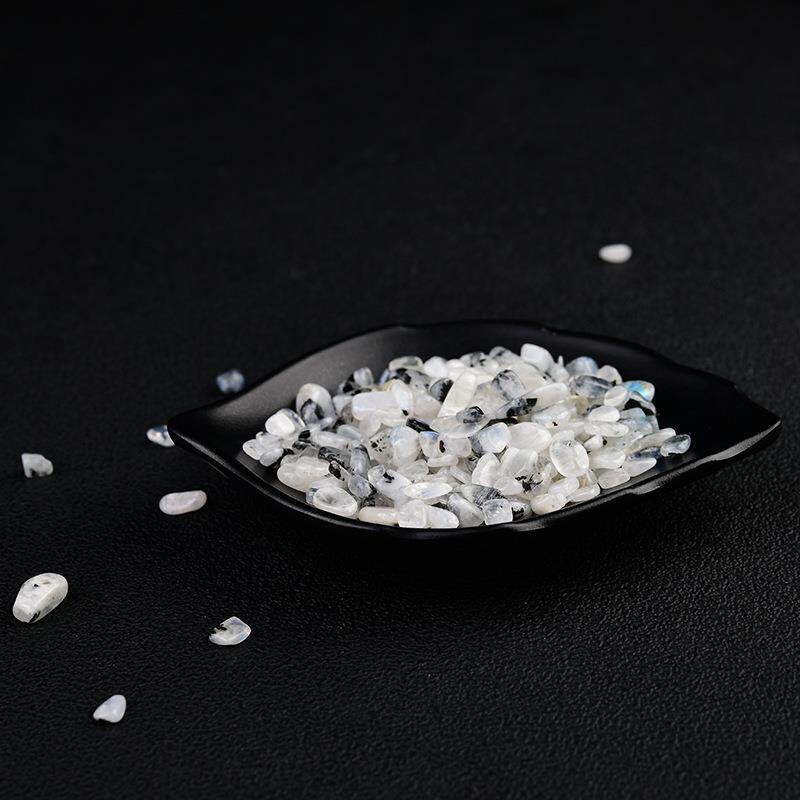 简约风大气水晶裸石月光石碎石 抛光鱼缸盆景装饰水晶碎石