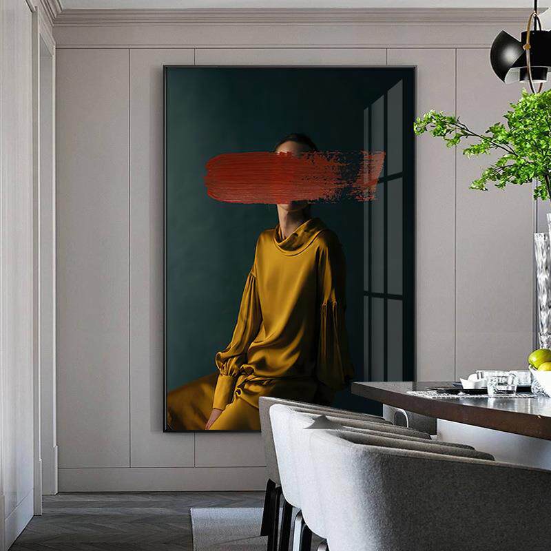 现代创意抽象人物装饰画北欧复古风客厅卧室壁画服装店工作室挂画