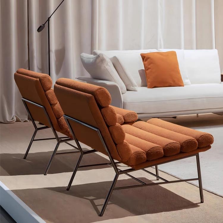 北欧设计师沙发椅家用靠背椅简约客厅阳台休闲民宿中古单人懒人椅