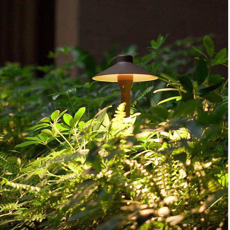 美式简约草坪灯花园别墅公园庭院广场LED地插蘑菇灯铝材草地灯