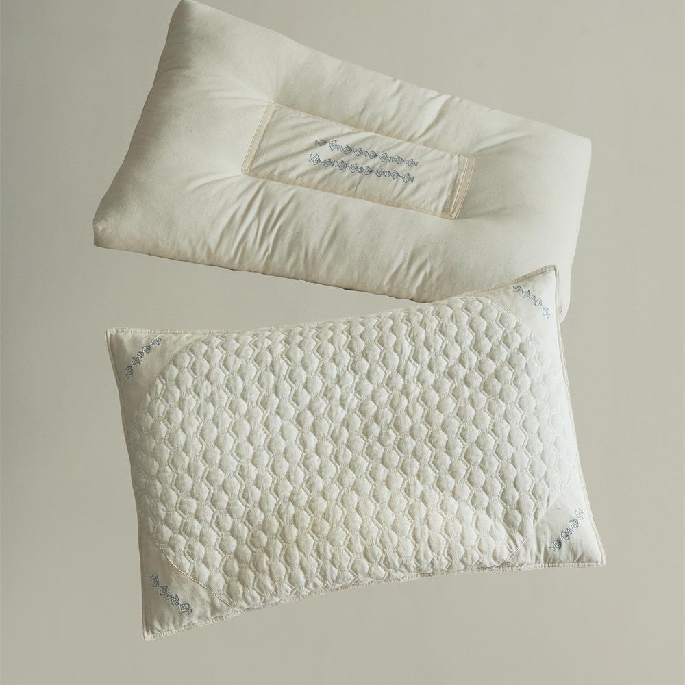 高端棉麻全苦荞麦枕头成人护颈椎枕芯助睡眠老粗布枕芯舒爽透气