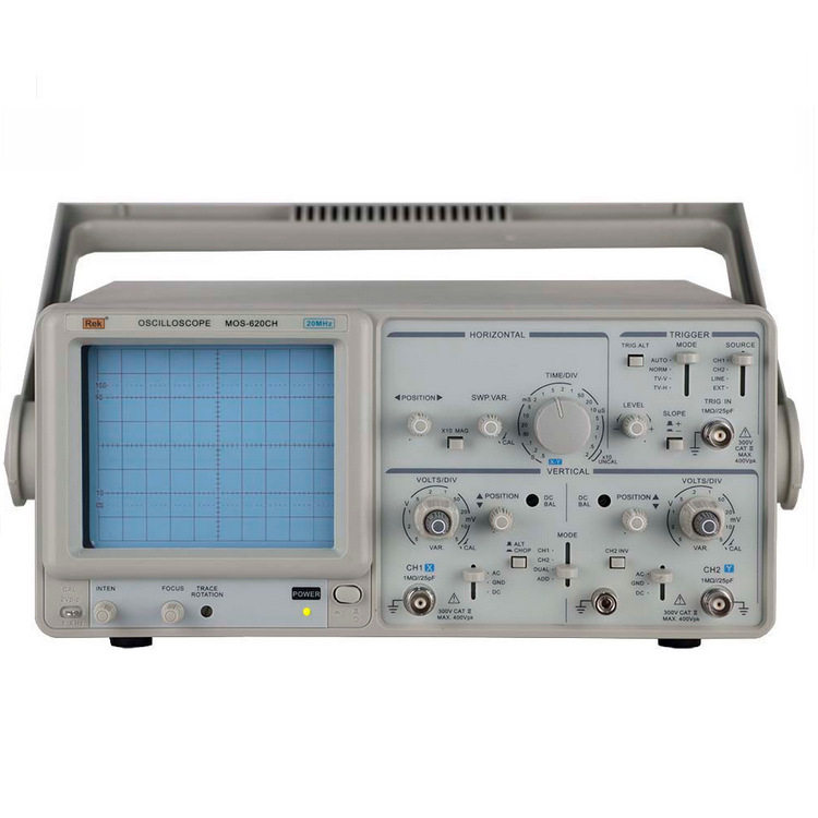 ReK美瑞克MOS-620CH模拟示波器频率20Mhz双通道带ALT触发功能
