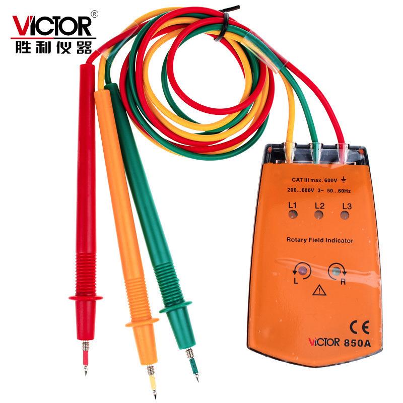 胜利VC850A 三相交流电相序表 相序仪 相序表 数字相序表