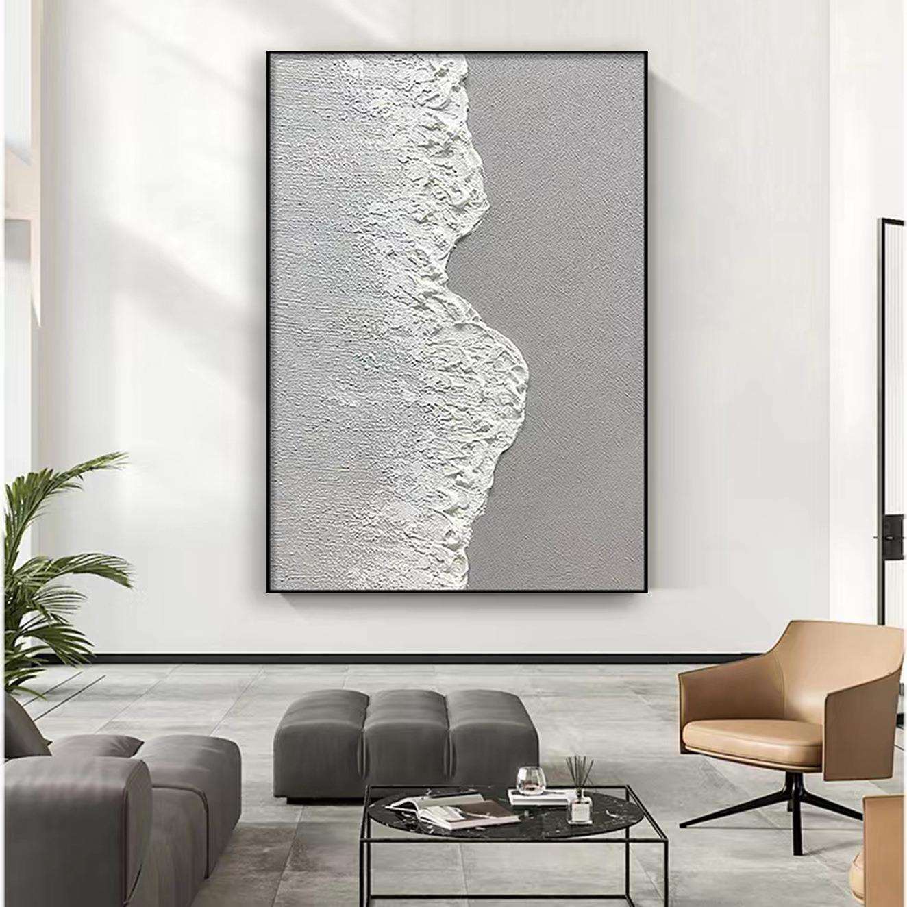 现代风客厅大幅抽象落地壁画入户走廊玄关装饰画轻奢过道玄幻挂画