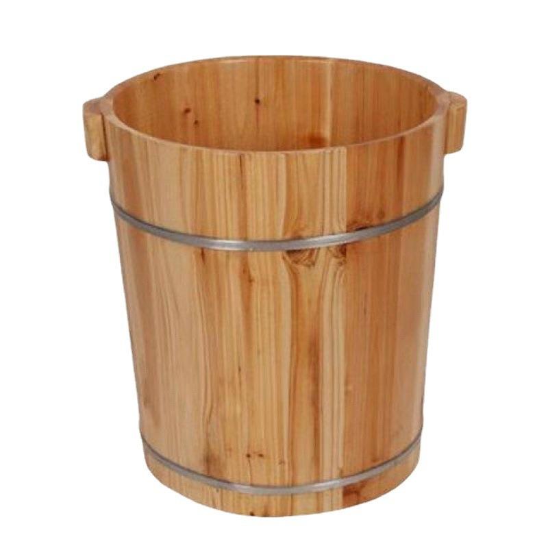 泡脚桶木桶40高实木圆边带盖足浴加厚熏蒸洗脚家用店一件中国