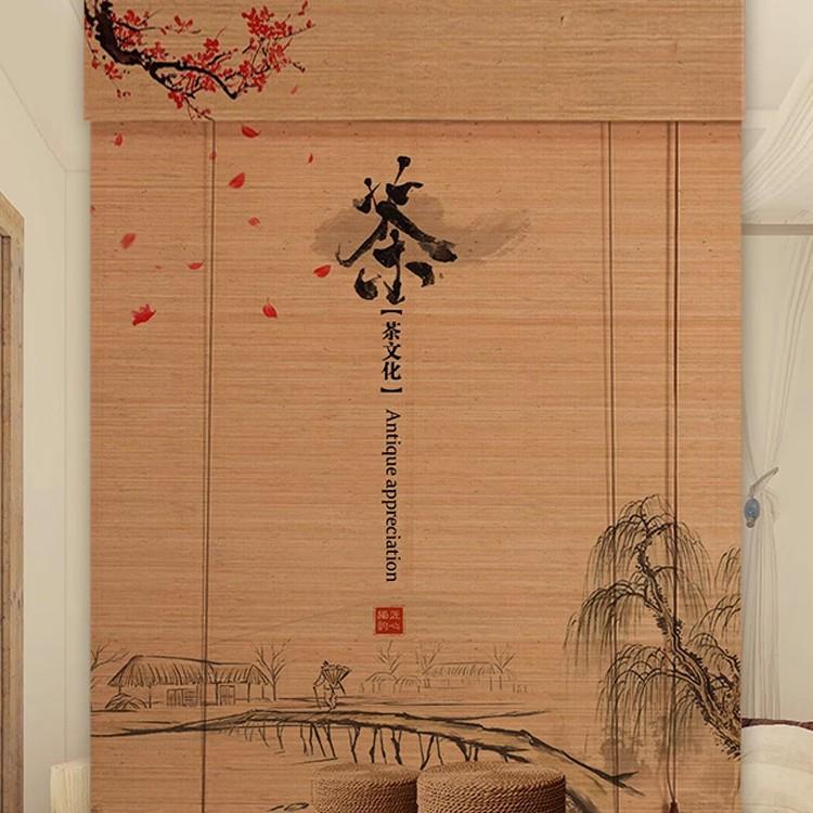 竹帘窗帘卷帘竹帘子门帘隔断阳台茶室中日式复古禅意遮光遮阳拉帘
