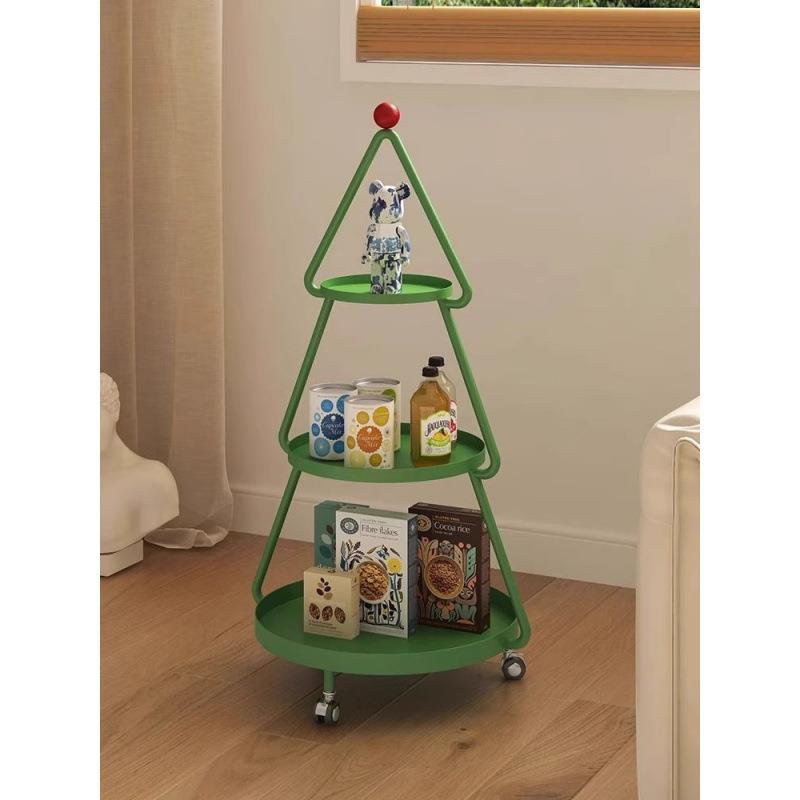 宇野供应链公司圣诞树客厅沙发边几简约现代可移动三层置物架卧室