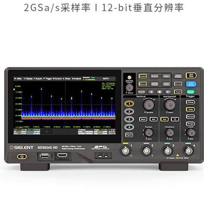 鼎阳数字示波器 12-bit分辨率 200M 4通道 2G采样 SDS824X HD,