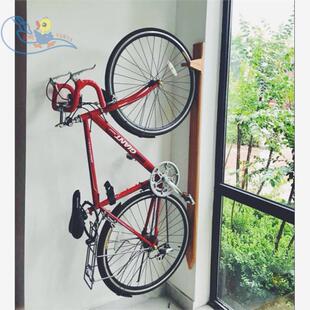 竖直墙壁挂壁式架自行车立式架挂架停车停车单车bo实木okbi垒德株