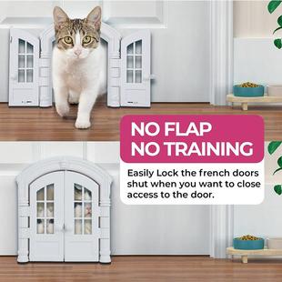 跨境货源 新款猫犬舍猫门狗洞 无翻盖门挡宠物门 French cat door