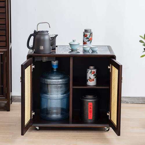 岩板茶桌台茶几烧水壶一体茶柜轻奢小型移动茶水柜精致边几小茶几