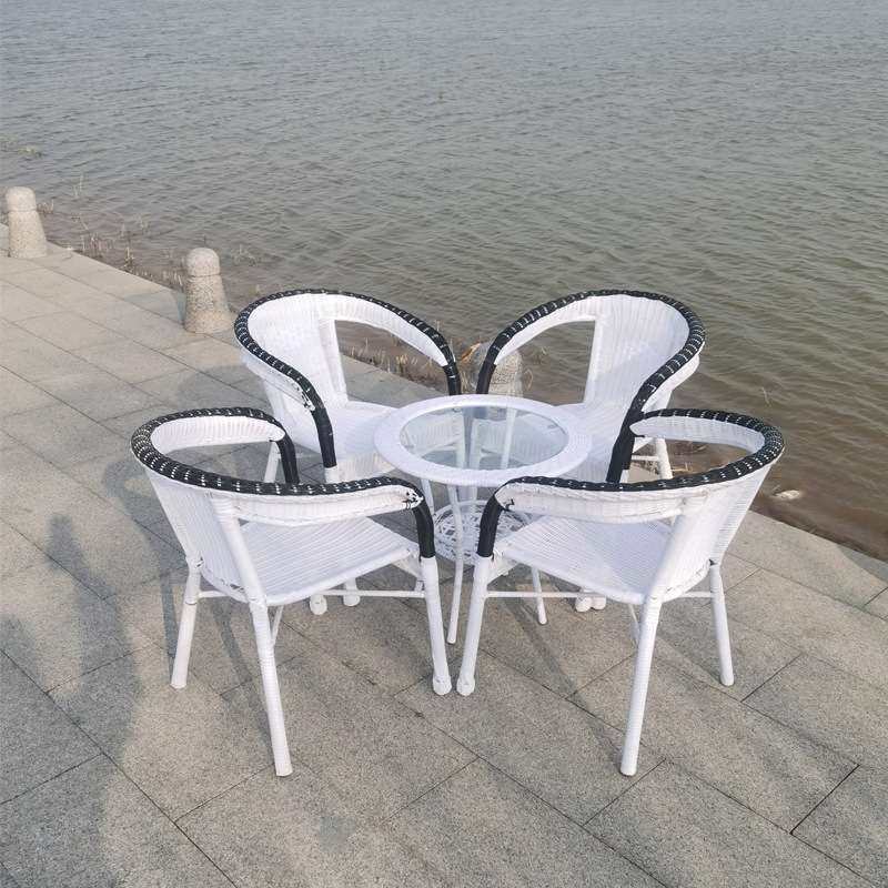 阳台桌椅藤椅五件套小桌子茶几组合户外休闲靠背椅咖啡厅椅子藤编