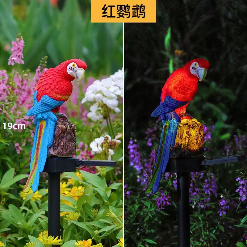 太阳能庭院装饰灯 户外r防水树脂地插卡通动物阳台景观花园景观灯