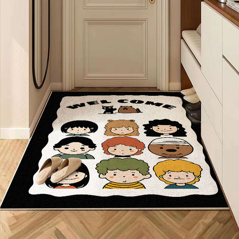 地毯入户客厅玄关简约q创意进门地垫家用卧室门口耐脏可裁剪防滑