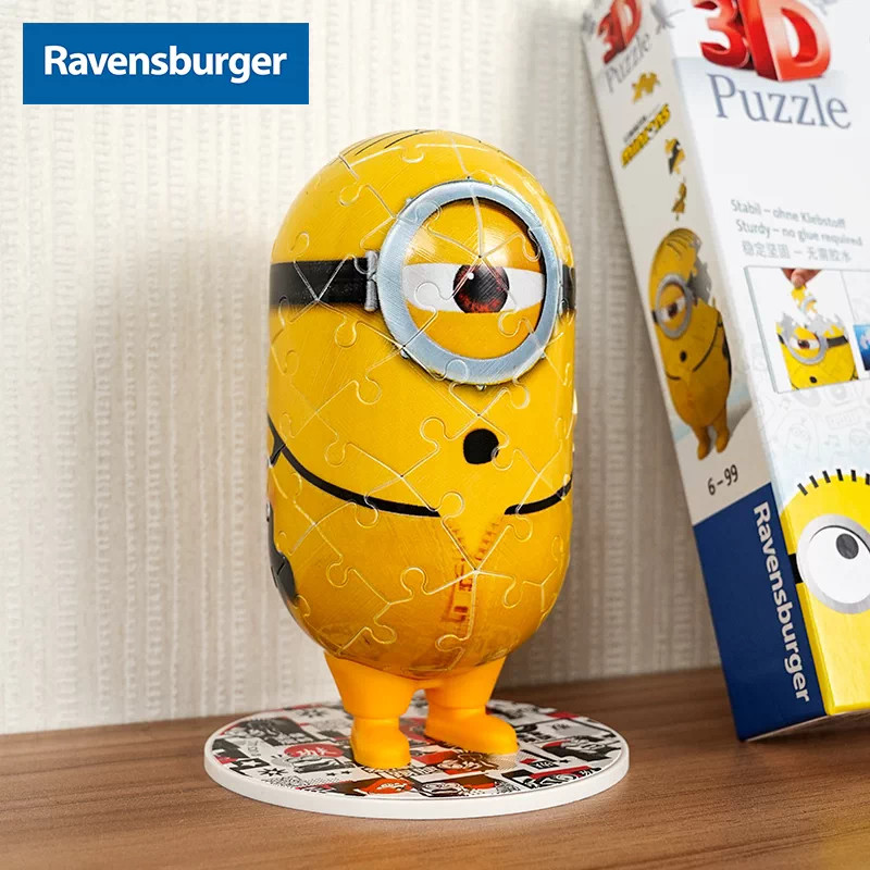 Ravensburger睿思小黄人立体拼图儿童卡通益智玩具桌面摆件正版