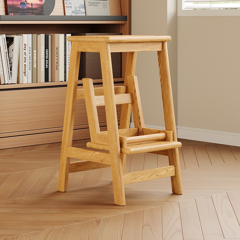 实木梯凳家用可折叠多功能两用楼梯凳子加厚人Q字步梯登高梯步梯