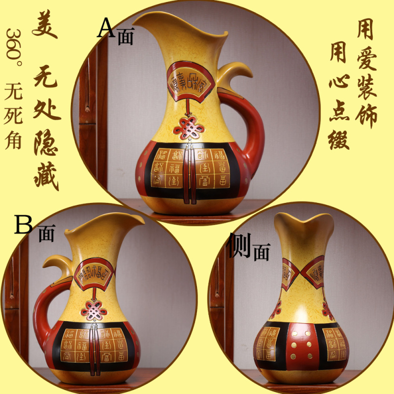 新中式陶瓷客厅玄关家庭摆件博古架橱柜隔断入户进门W工艺品装饰