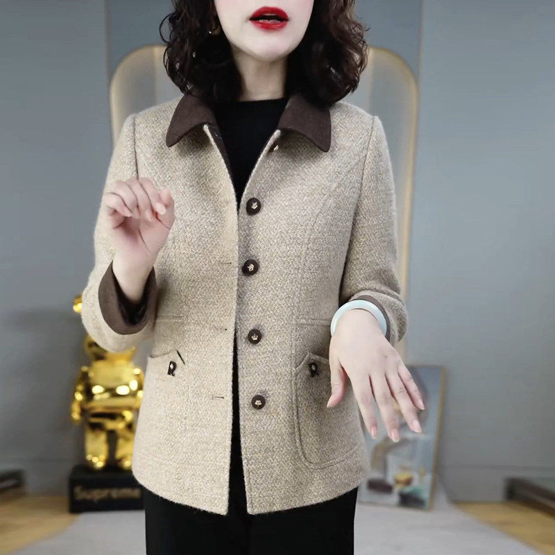 秋季优雅外套女2026新款高档百搭收腰修身显瘦中年妈妈春秋款上衣