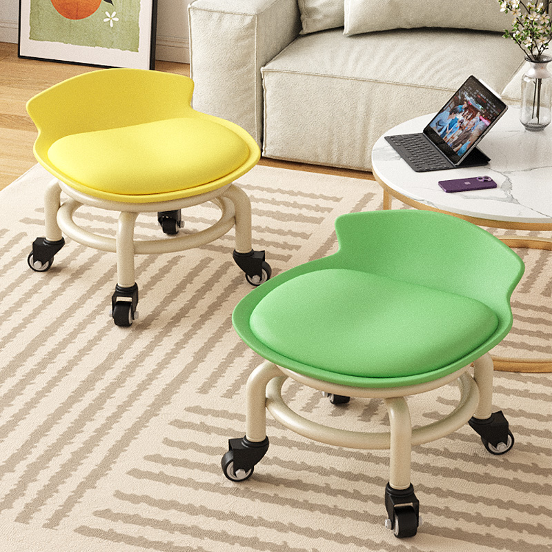 滑轮矮凳万向轮小凳子家用儿童学步凳擦地椅子美缝圆凳带轮小板凳