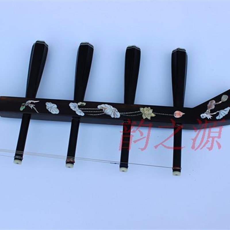 四胡乐器 专业蒙古低音四胡 高档黑檀贝雕低音四胡 配件齐全