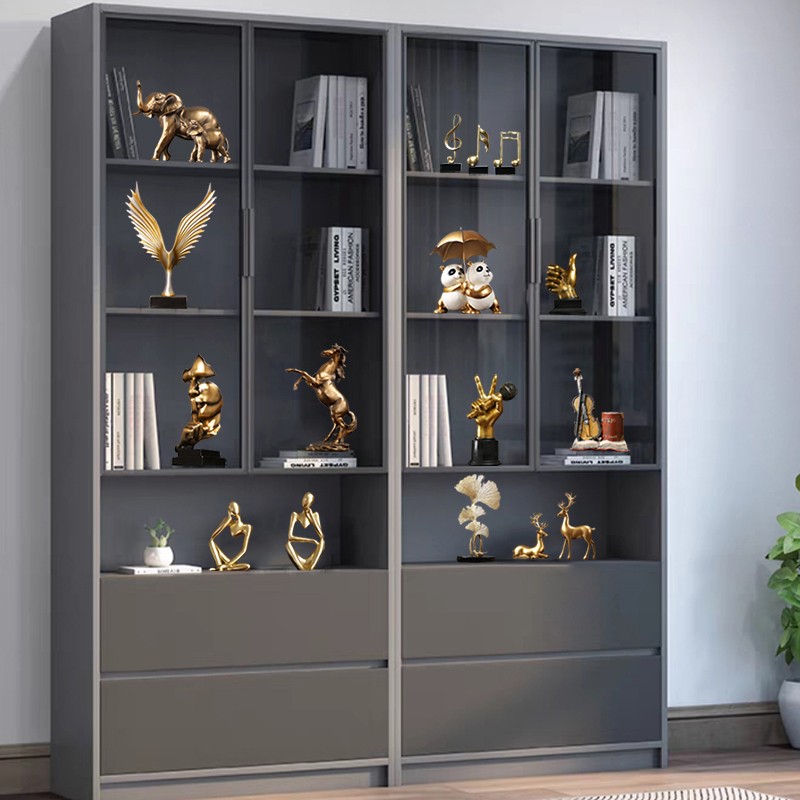 酒柜软装饰品摆件现代轻奢客厅电视柜书柜家居办公室桌面摆设高端