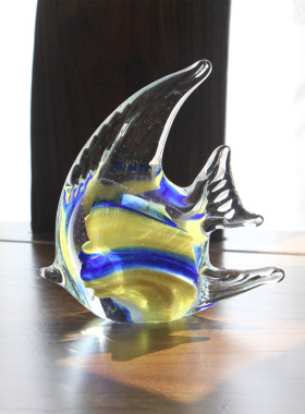 手工艺品琉璃燕鱼海洋馆纪念品动物摆件鱼缸布景家居玄关装饰礼物