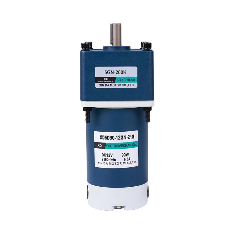 信达工厂90w齿轮搅拌机12v24v低慢速可正反转电动机减速电机马达