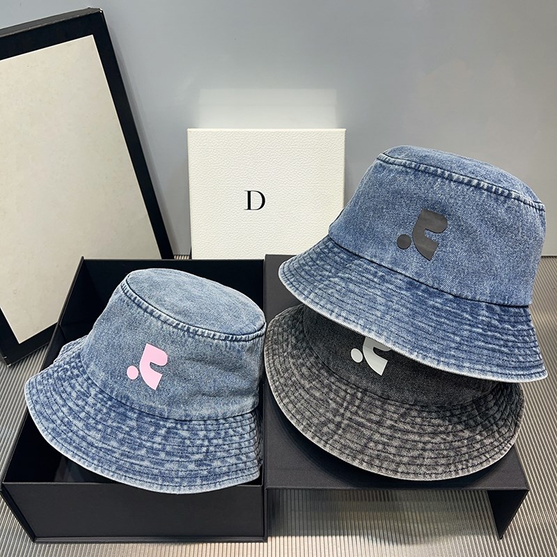 韩系牛仔渔夫帽男夏季新款遮阳盆帽百搭防晒帽女太阳帽水桶登山帽