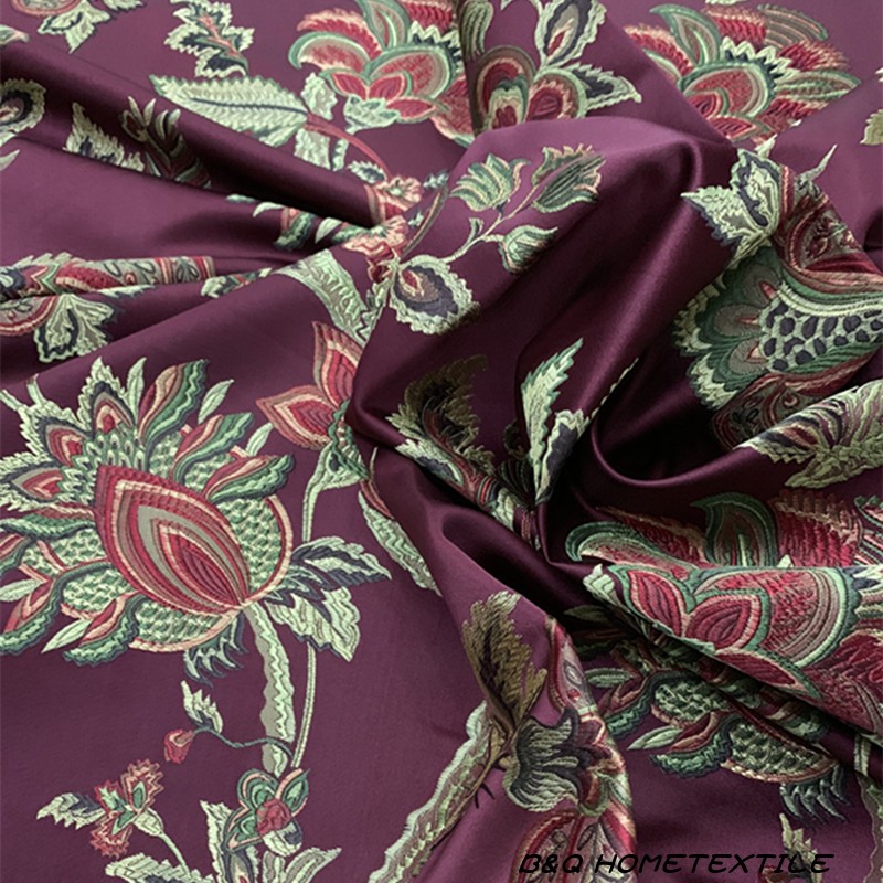 样板间轻奢花草窗帘布艺及酒店配套沙发午睡抱枕靠包及奢华装饰布