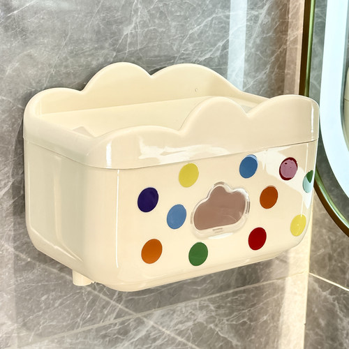 卫生间纸巾盒厕纸盒免打孔壁挂式厕所抽纸L盒防水卷纸卫生纸置物