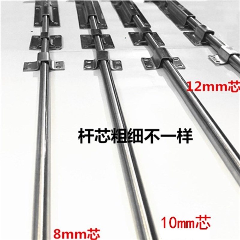 304不锈钢加长弯头砂光方插销1米5 不锈钢门木门明装X插销门拴插