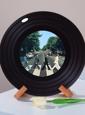 披头士可定制黑胶唱片q摆件摇滚装饰新家电视柜桌面摆件创意礼品