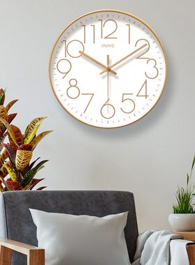 现代挂表石英钟拉钟表数字扫静音挂钟客厅准易普秒时卧室1965时钟