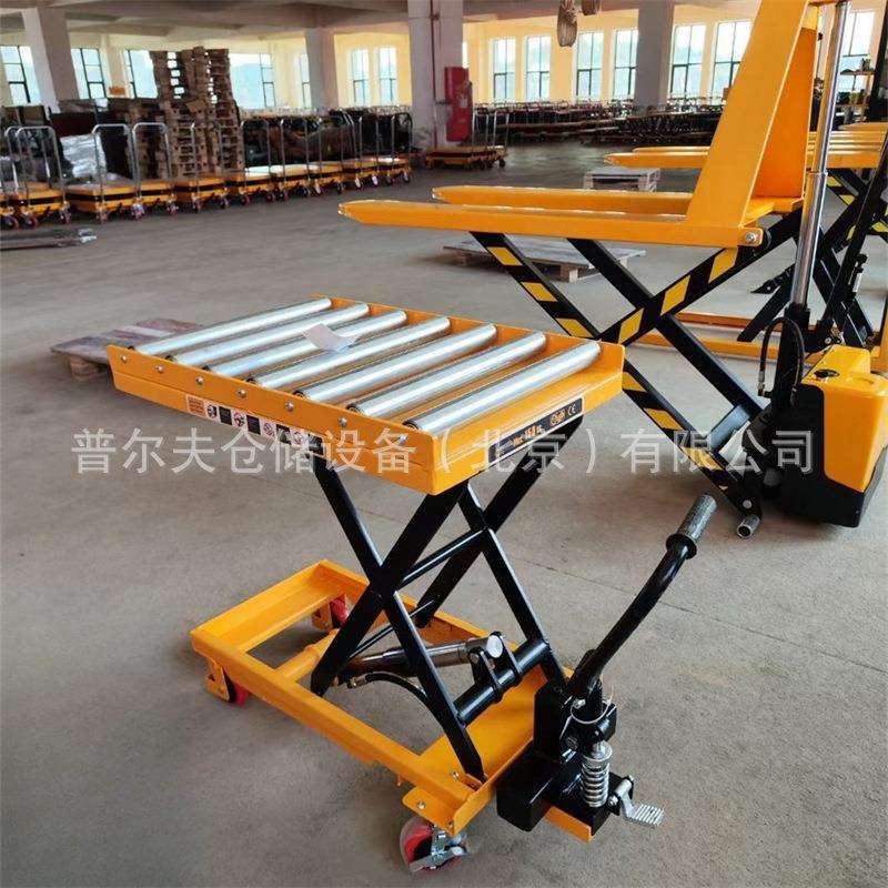 非标手动平台车滚轴电动液压304不锈钢升降平台滚筒固定模具升降
