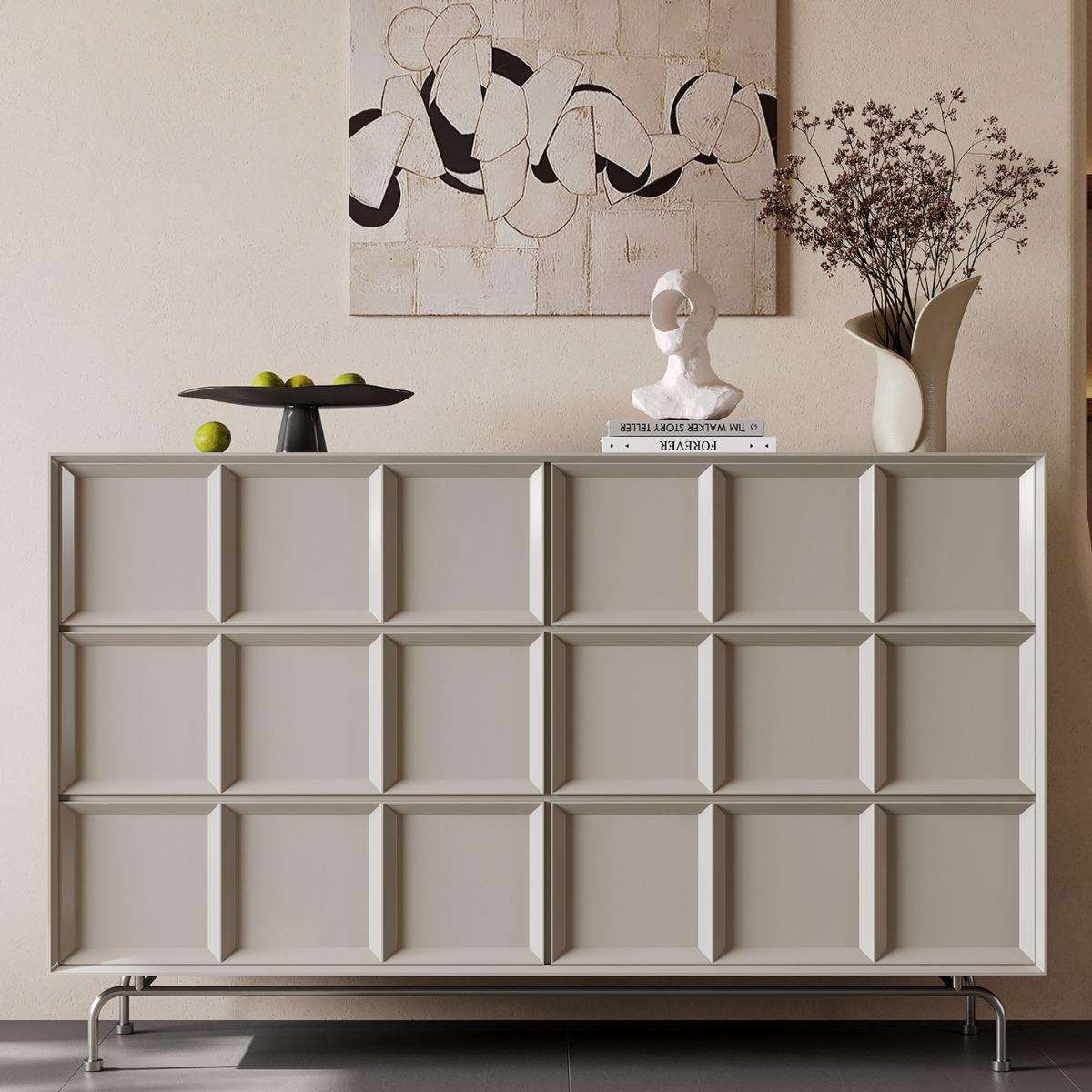 新款卧室六斗柜实木床尾抽屉柜客厅入户玄关柜餐边柜靠墙装饰柜