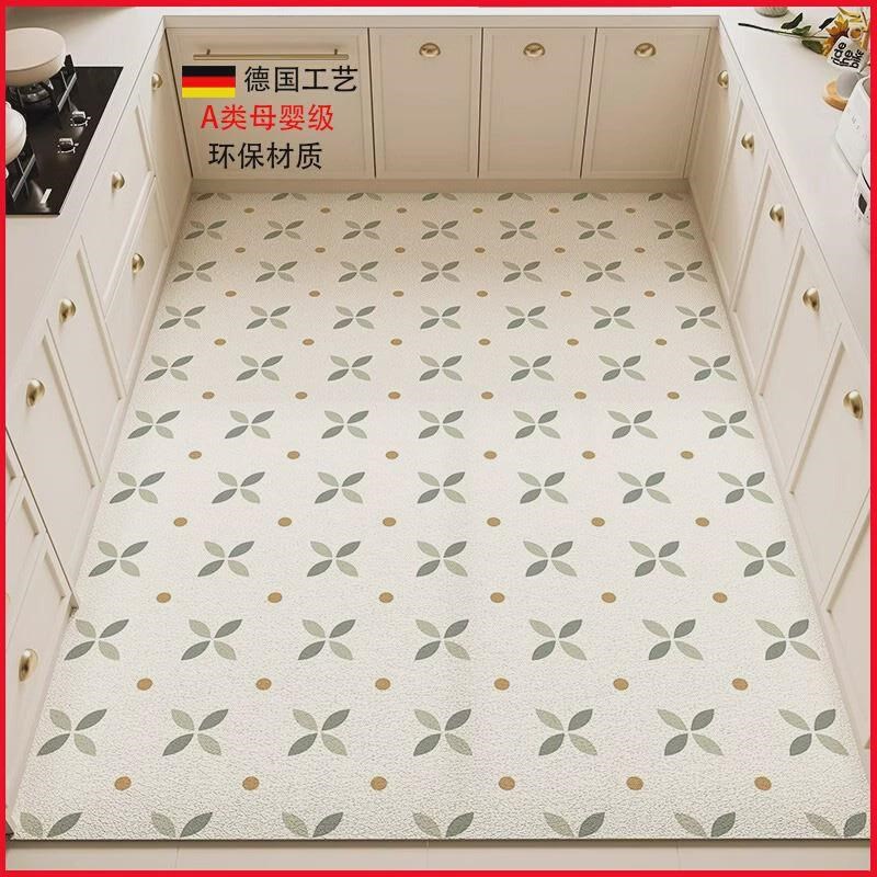 德国厨房地垫防水防油pvc可擦免洗家用皮革地毯门厅防滑防脏脚垫