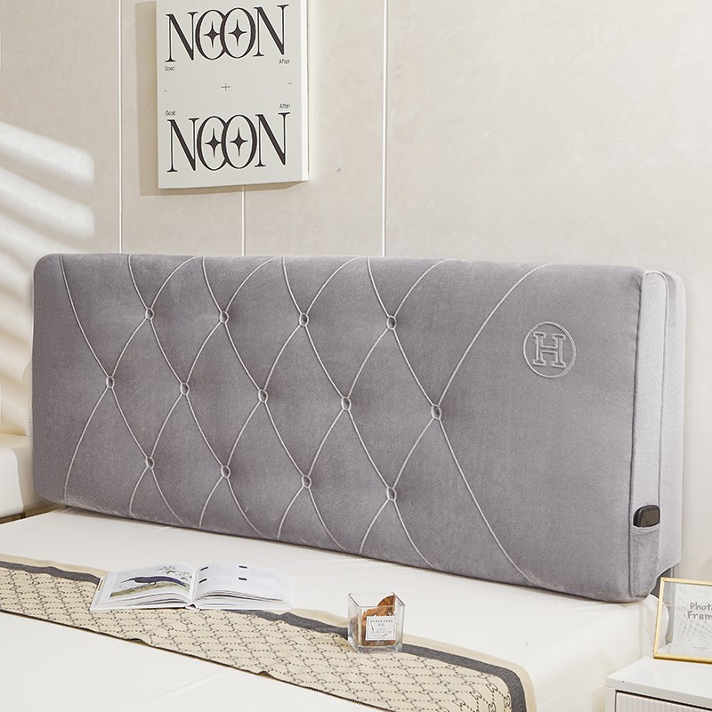 床头靠垫软包大靠背垫床头套木床头改造榻榻米不规则全包罩可拆洗