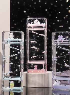 液体流沙沙漏摆件阶梯油漏滴漏玩具流体创意解压滑梯计时器儿童