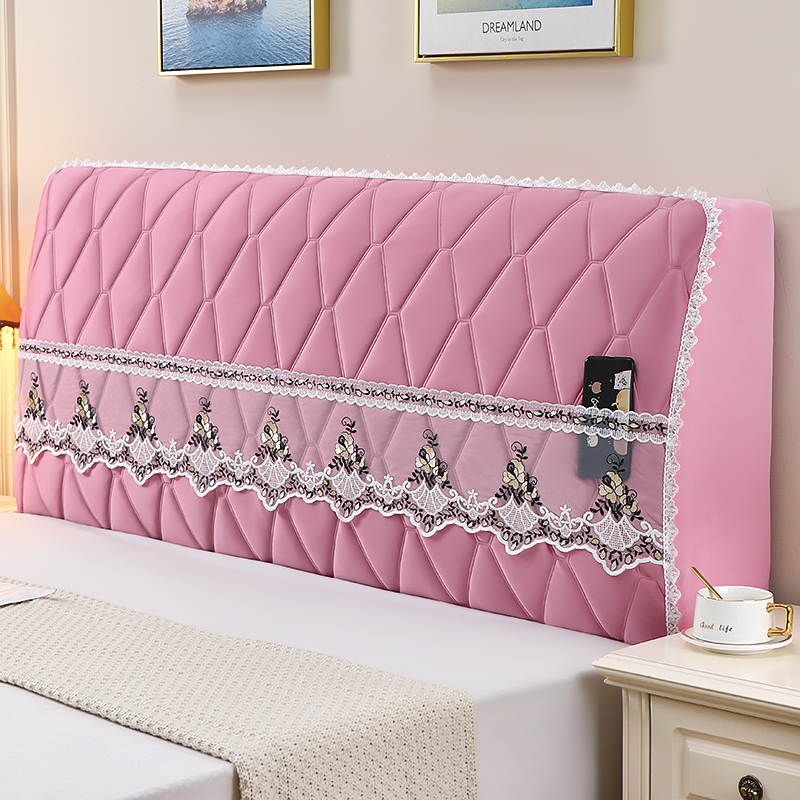 加厚床头罩简约卧室纯色现代木床皮床盖布套子罩2021新款简单大方