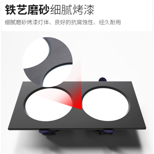 格栅led方形筒灯15x15公分葡萄架专用铝网格吊顶10 20cm嵌入式