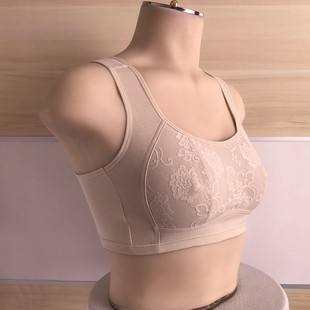 老太太抹胸背心式 无钢圈老人小背心 文胸 纯棉薄款 中老年套头内衣