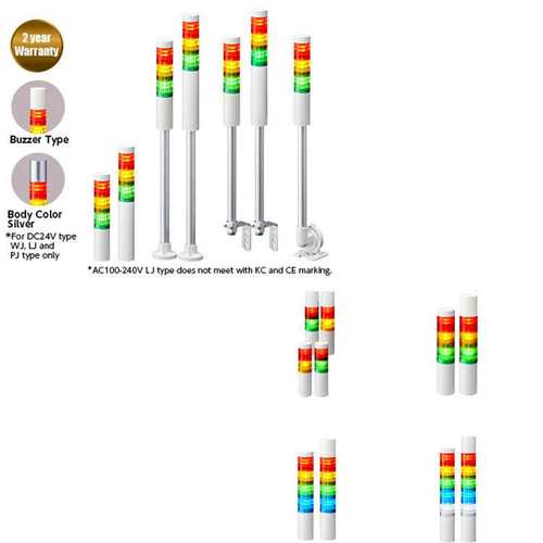 供应派特莱PATLITE信号灯LR4系列LR4-02LJBW-RYGBW直径40mm