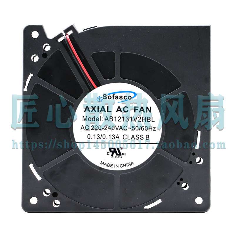 Sofasco AB12131V2HBL涡轮鼓风机AC220-240V 0.13A散热风扇