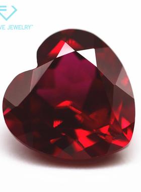 心形培育红宝石 爱心形实验室模拟自然环境培植再生长Ruby红宝石