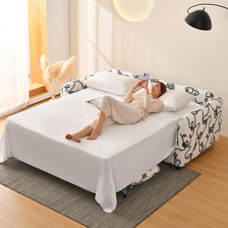 地中海小户型阳台波西米亚风折叠两用多功能沙发床可拆洗带床垫