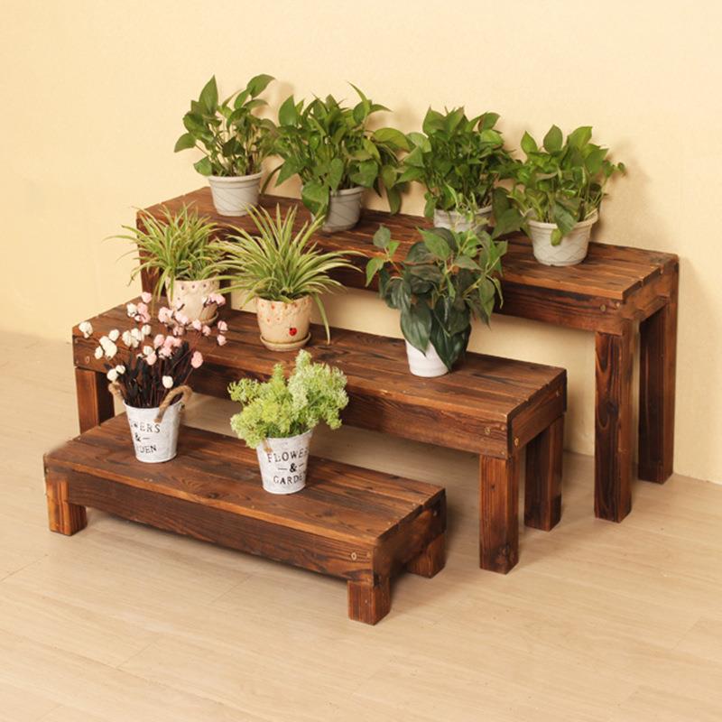 实木台阶脚踏板杉木踏步户外阶梯式阳台庭院置物架防腐木花架多层