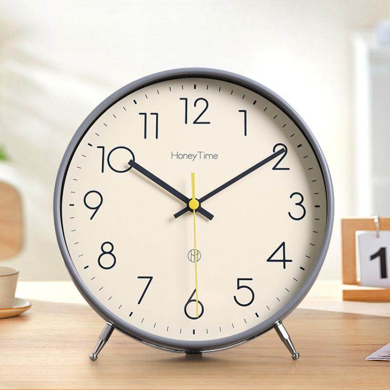 桌面时钟摆台式座钟家用闹钟客厅静音台钟简约钟表摆件摆放式摆钟