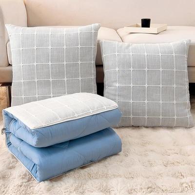 抱枕被子两用秋冬办公室午睡毯子枕头被可折叠车载靠垫靠枕二合一